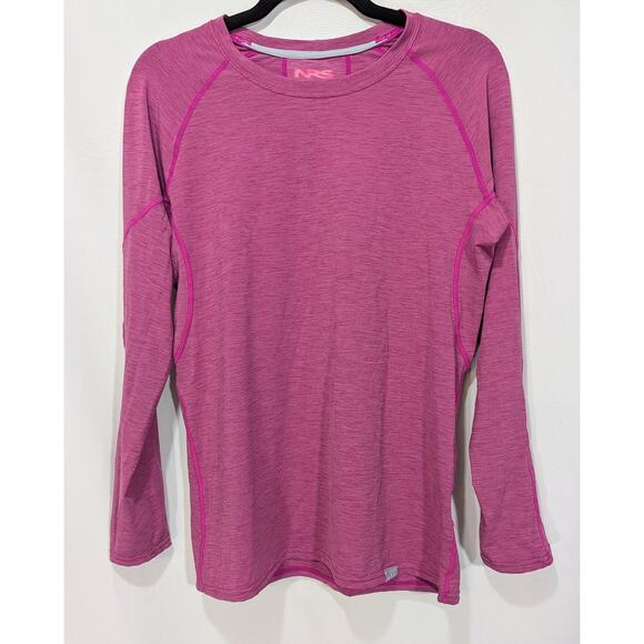 NRS Women’s Long Sleeve Pink Performance Base Layer Top Size M Stretch - Picture 1 of 6